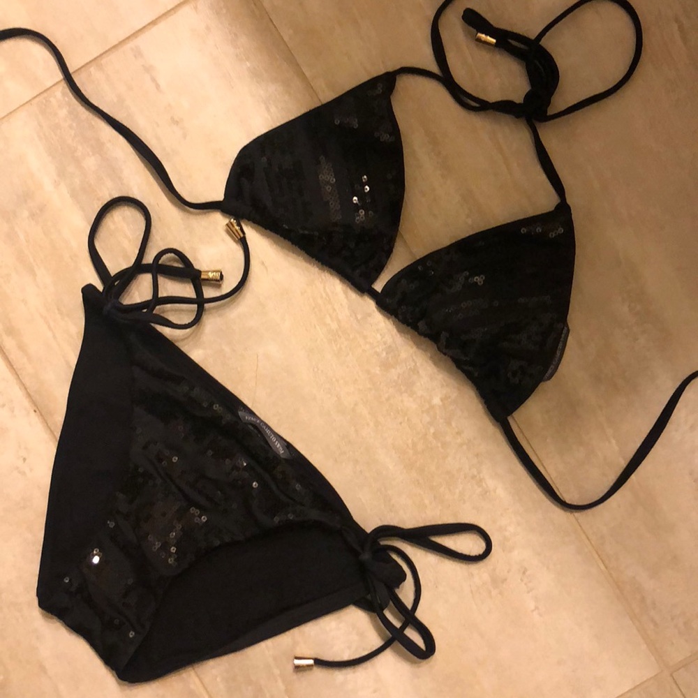 Sequence black swim suit
